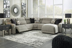 Colleyville 5-Pc Stone RAF Power Recliner Sectional