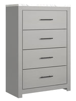 Cottonburg White/Light Gray 4-Drawer Chest