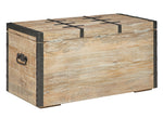 Dartland Whitewash Wood Storage Trunk