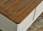 Dashbury Antique White/Brown Storage Trunk