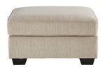 Decelle Putty Chenille Oversized Accent Ottoman