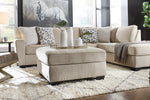 Decelle Putty Chenille Oversized Accent Ottoman