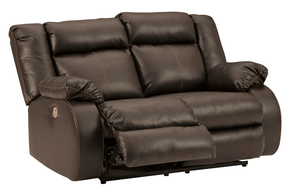 Denoron Chocolate Power Recliner Loveseat