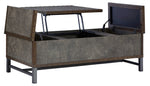 Derrylin Gray/Brown Lift-Top Coffee Table