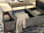 Derrylin Gray/Brown Lift-Top Coffee Table