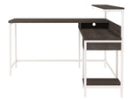 Dorrinson Two-Tone Wood/Metal L-Desk