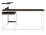 Dorrinson Two-Tone Wood/Metal L-Desk