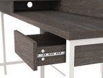 Dorrinson Two-Tone Wood/Metal L-Desk