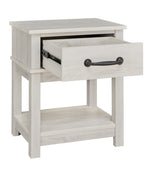 Dorrinson White Wood 1-Drawer Nightstand