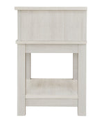 Dorrinson White Wood 1-Drawer Nightstand