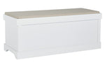 Dowdy White Wood Storage Accent Bench