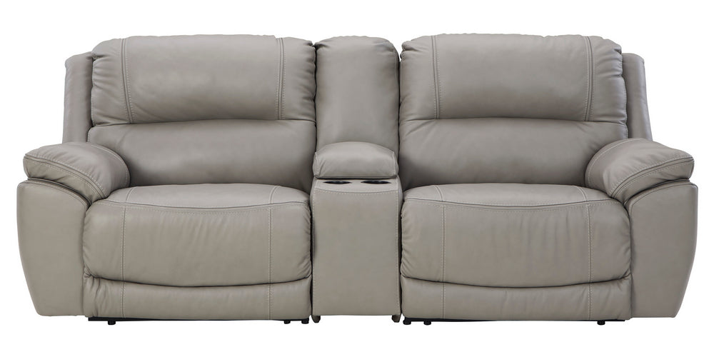 Dunleith 3-Pc Gray Power Recliner Loveseat