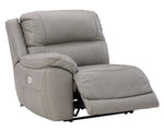 Dunleith 3-Pc Gray Power Recliner Loveseat