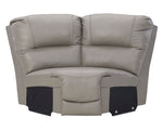 Dunleith 5-Pc Gray Power Recliner Sectional