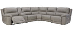 Dunleith 6-Pc Gray Power Recliner Sectional