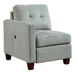 Edlie 2-Pc Pewter Fabric RTA Loveseat