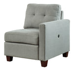 Edlie 2-Pc Pewter Fabric RTA Loveseat