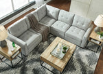 Edlie 5-Pc Pewter Fabric RTA Sectional Sofa