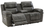 Edmar Charcoal Power Recliner Loveseat