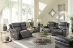 Edmar Charcoal Power Recliner Loveseat