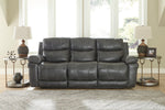 Edmar Charcoal Power Recliner Sofa