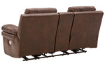 Edmar Chocolate Power Recliner Loveseat