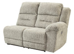 Family Den 3-Pc Pewter Power Recliner Sectional with RAF Loveseat & Console