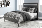 Finch Black Wood Full Platform Bed with Headboard