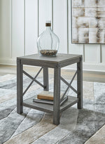 Freedan Grayish Brown End Table