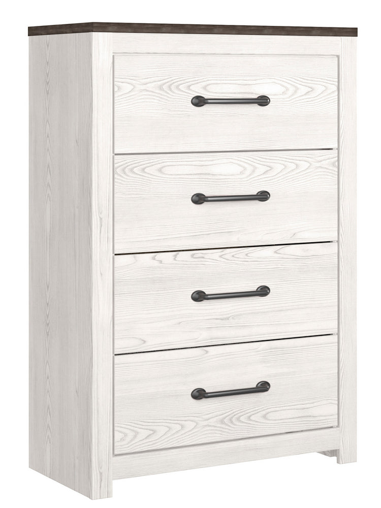 Gerridan Gray/White 4-Drawer Chest