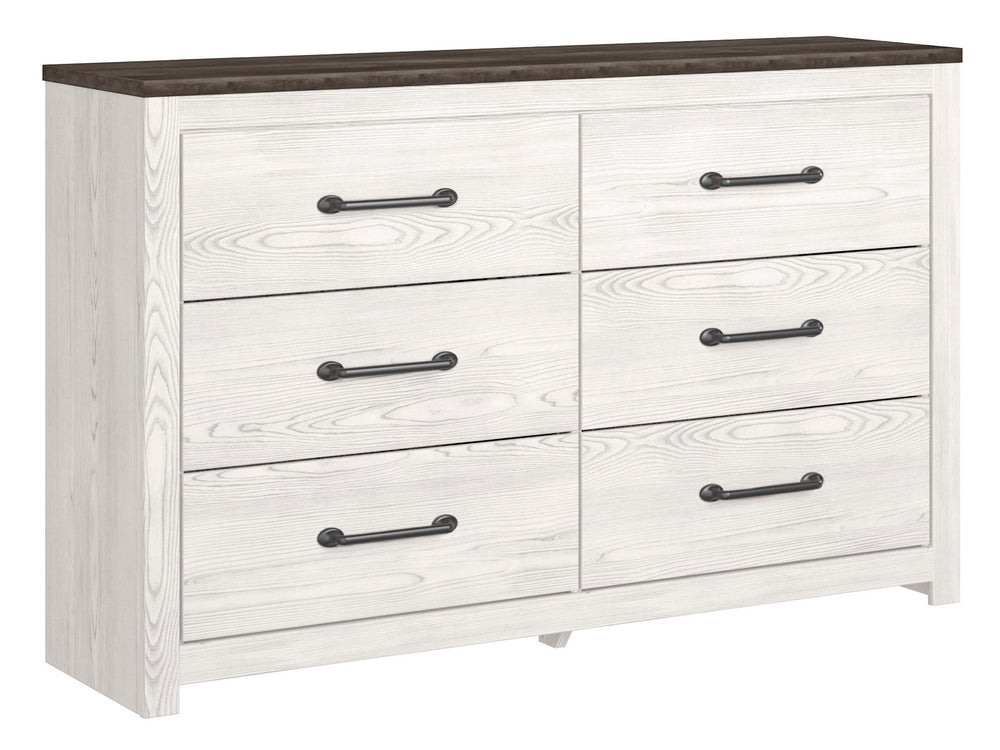 Gerridan Gray/White 6-Drawer Dresser