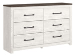 Gerridan Gray/White 6-Drawer Dresser