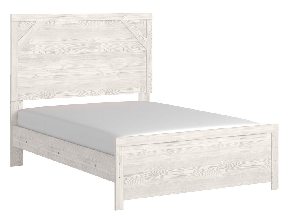 Gerridan White Wood Full Panel Bed