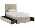 Gladdinson Gray Twin Platform Storage Bed