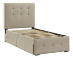 Gladdinson Gray Twin Platform Storage Bed