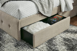 Gladdinson Gray Twin Platform Storage Bed