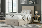 Gladdinson Gray Twin Platform Storage Bed