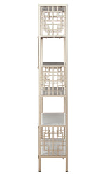 Glenstone Champagne/White 5-Tier Bookcase