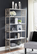 Glenstone Champagne/White 5-Tier Bookcase