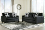 Gleston Onyx Fabric 2-Seat Sofa