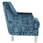 Gloriann Lagoon Velvet Accent Chair