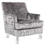 Gloriann Pewter Velvet Accent Chair