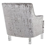 Gloriann Pewter Velvet Accent Chair