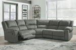 Goalie 5-Pc Pewter Manual Recliner Sectional