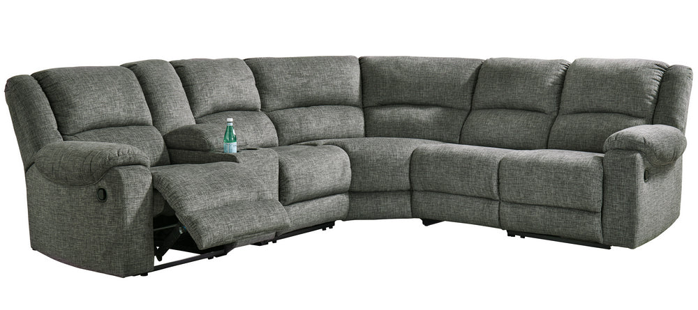 Goalie 6-Pc Pewter Manual Recliner Sectional