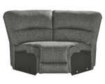 Goalie 6-Pc Pewter Manual Recliner Sectional