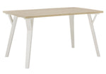 Grannen Natural/White Wood Rectangular Dining Table