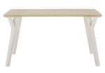 Grannen Natural/White Wood Rectangular Dining Table