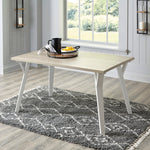 Grannen Natural/White Wood Rectangular Dining Table