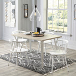 Grannen Natural/White Wood Rectangular Dining Table